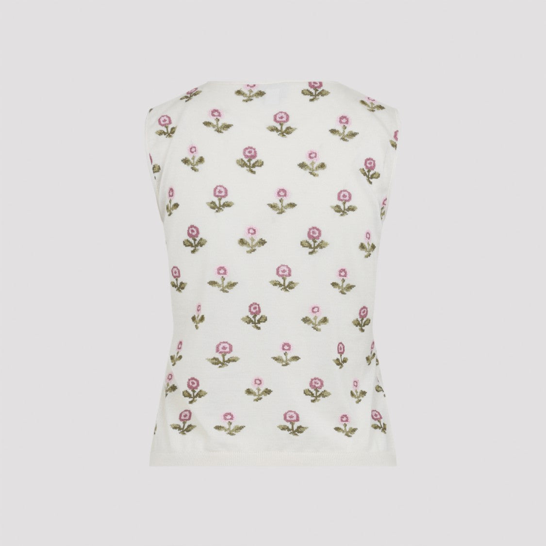 Giambattista Valli Ivory White Cashmere Knit Top