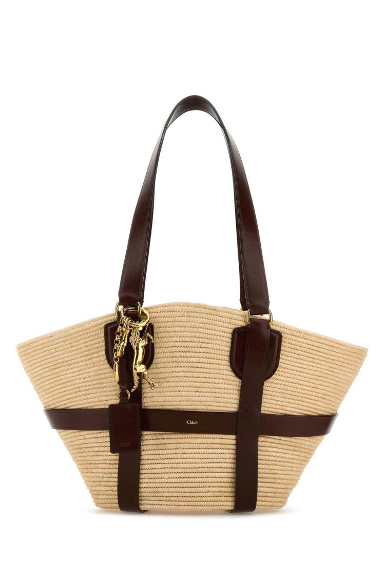 Chloé Raffia Kerala 25 Shopping Bag