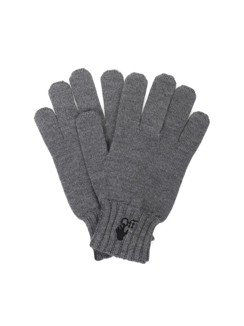 Off-White Hand Off Logo Wool Gloves