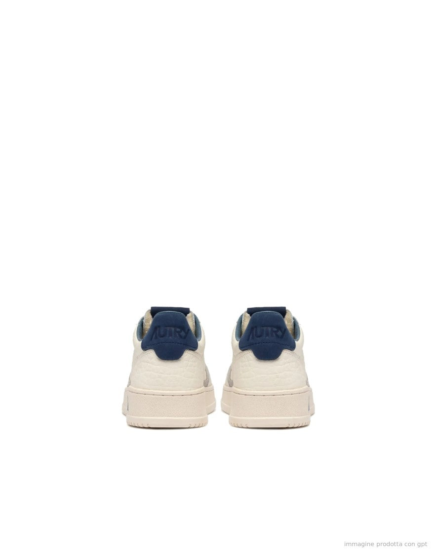 Autry Low Leather Sneakers With Diverse Texture Combinations