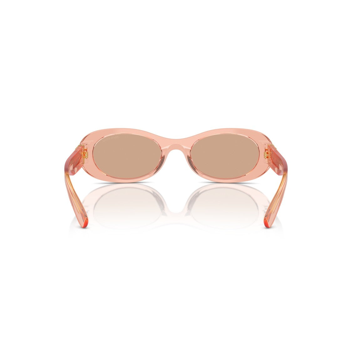 Miu Miu 0Mu 06Zs Translucent Acetate Oval Sunglasses
