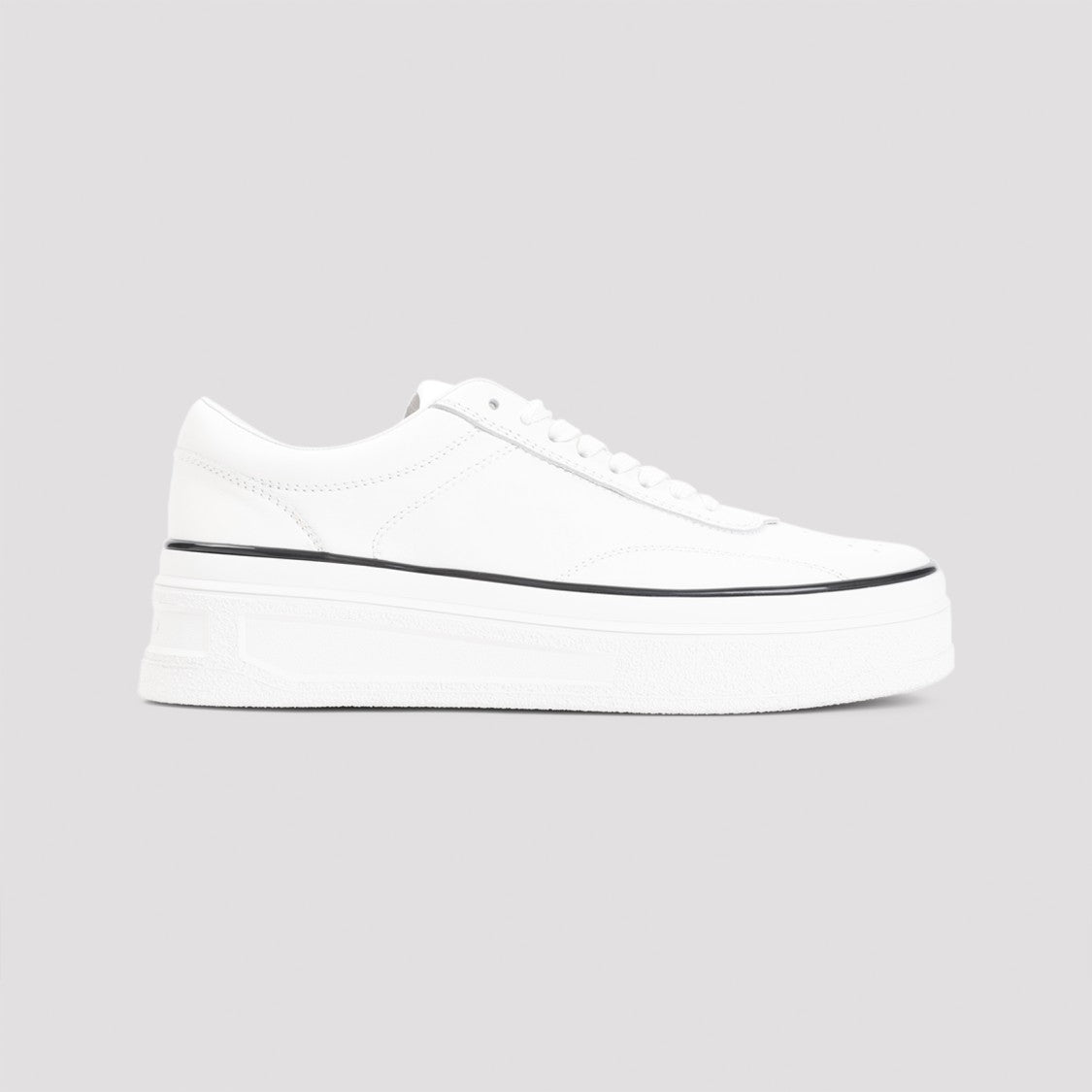 Jil Sander Elevated Platform Sneakers With Calf Leather And Refined Detailing