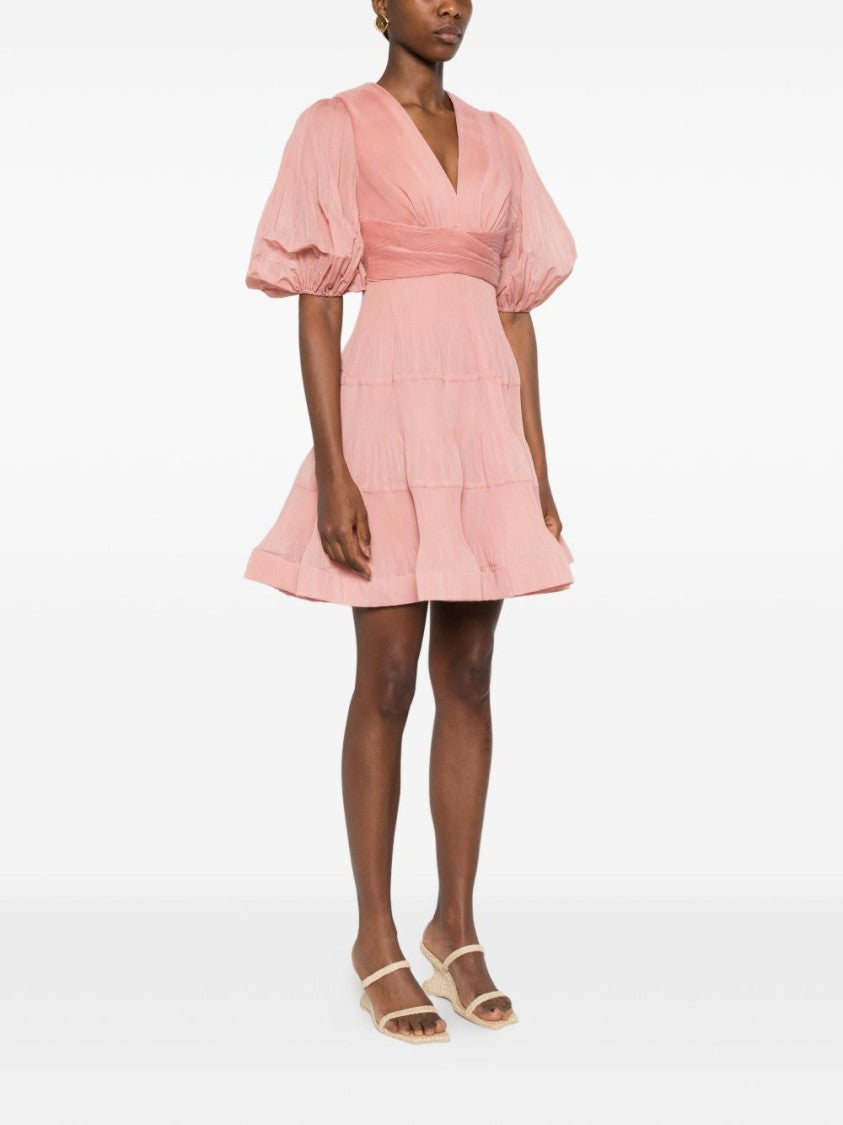 Zimmermann Mini Dress With Deep V-Neck