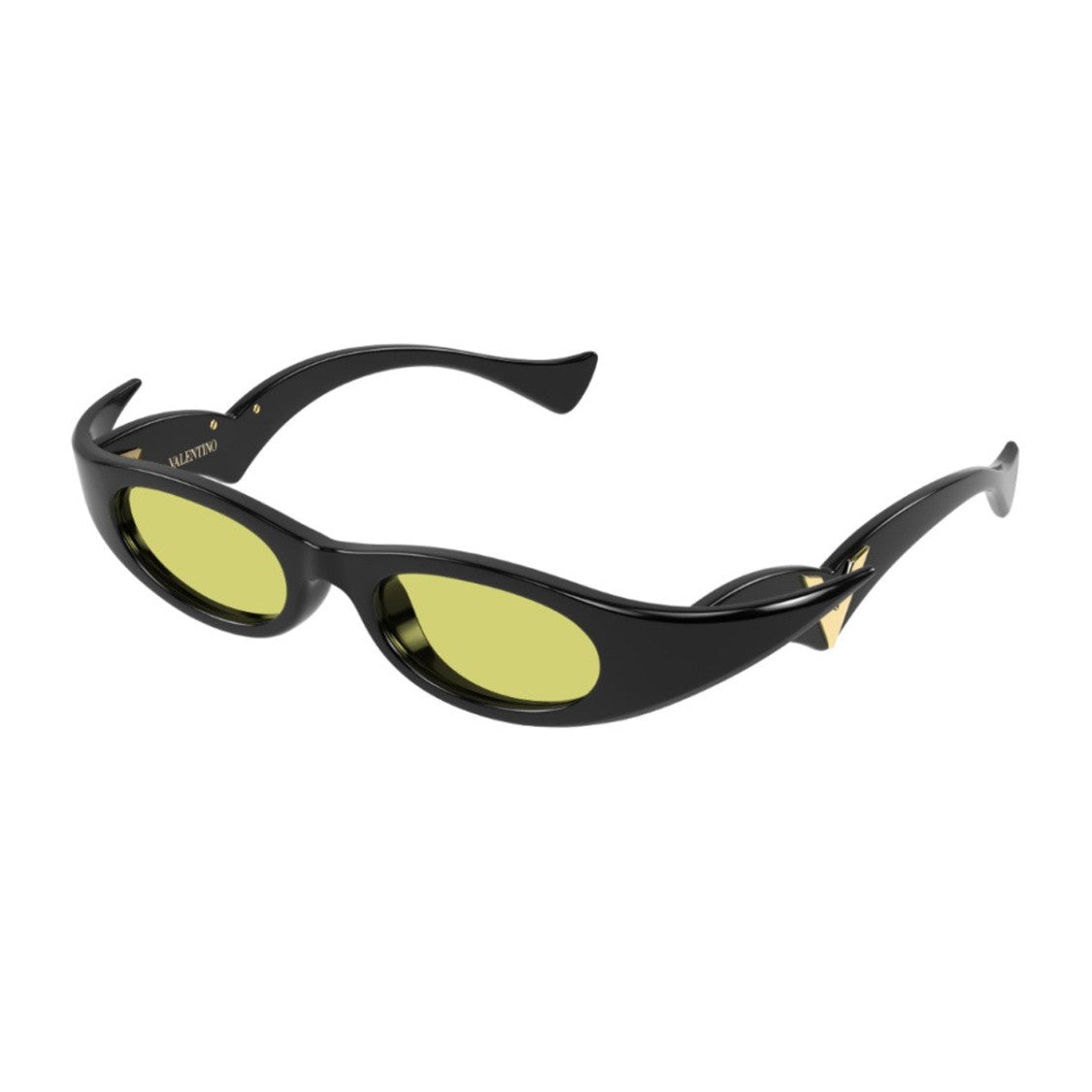 Valentino Black Linea Vive La V Bio-Injected Cat-Eye Sunglasses