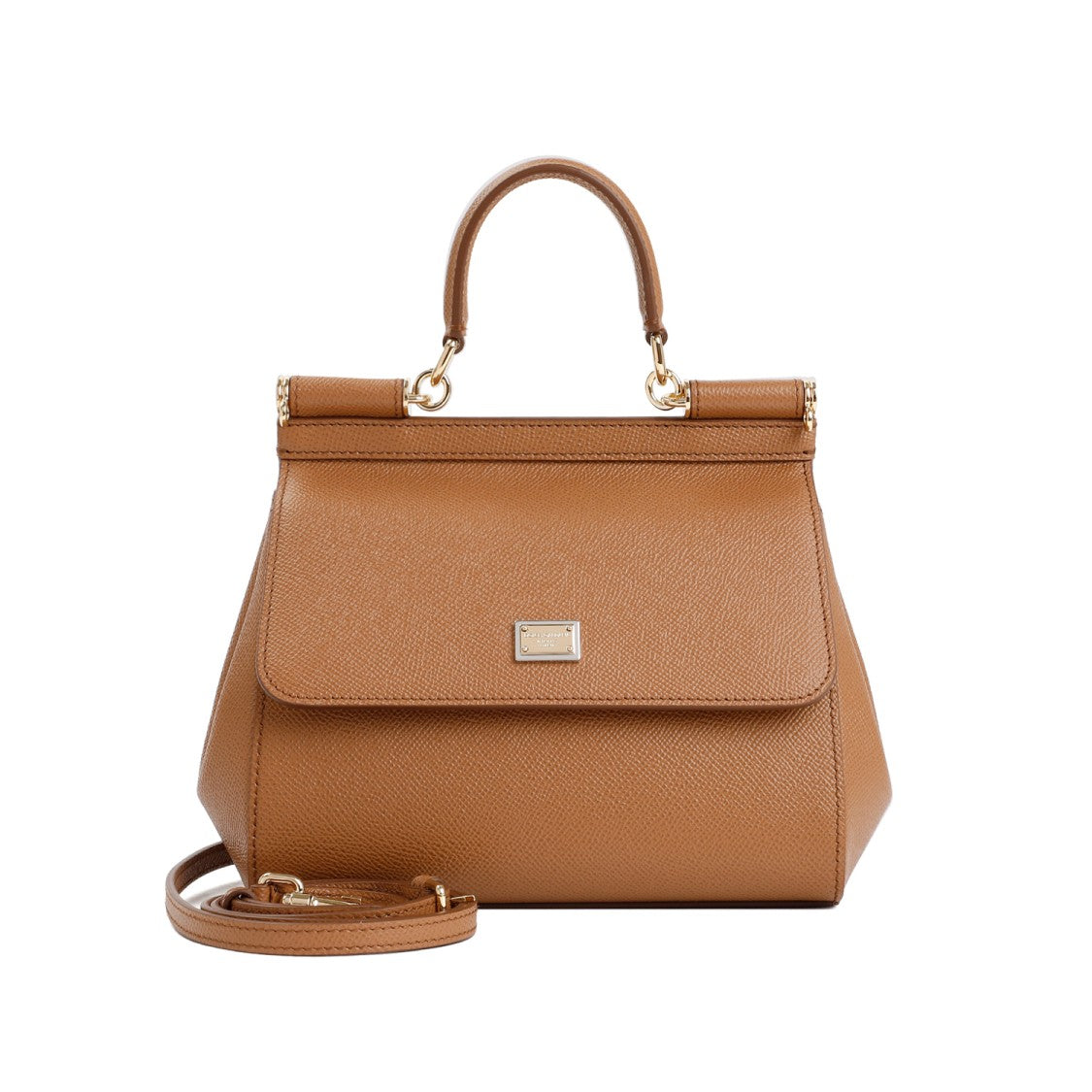 Dolce & Gabbana Caramel Leather Miss Sicily Bag