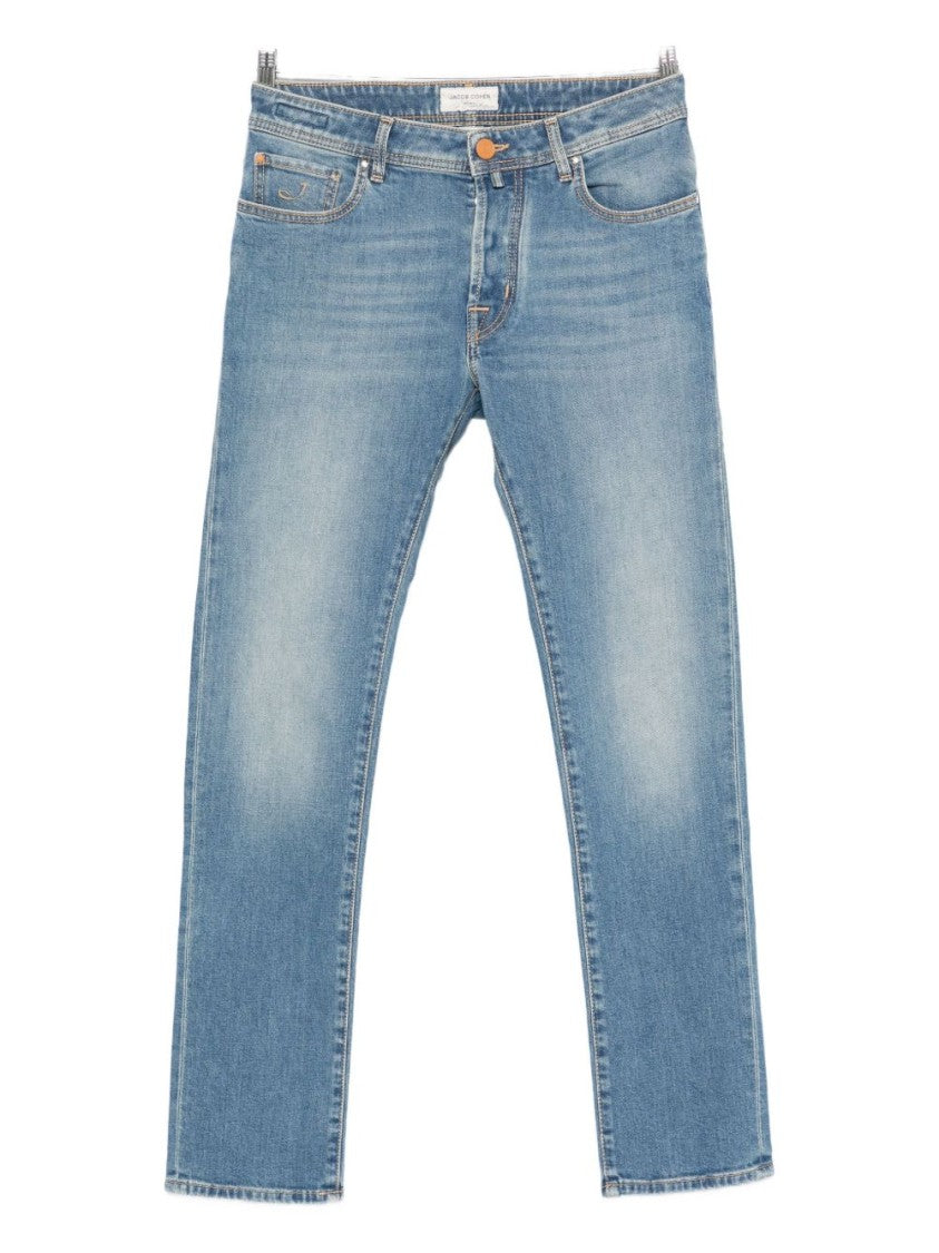 Jacob Cohen Mid-Rise Blue Denim Jeans With Contemporary Fit