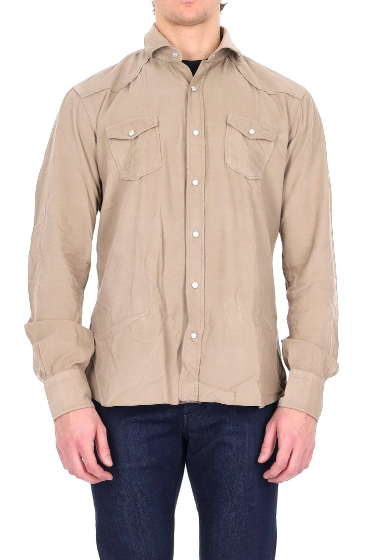 Barba Duemila Righe Texan Velvet Shirt