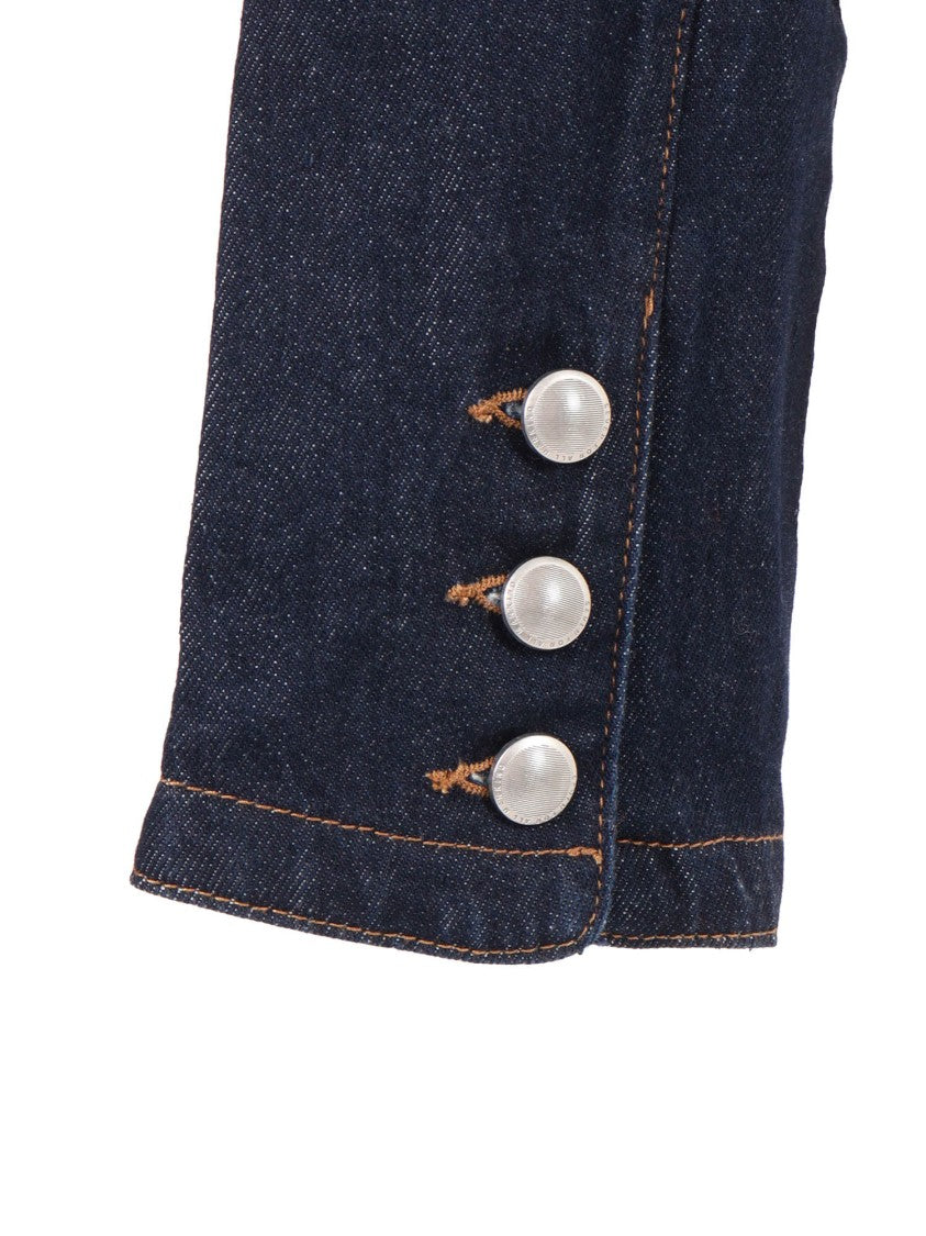 7 For All Mankind Lady Jacket Smoove With Exposed Buttons