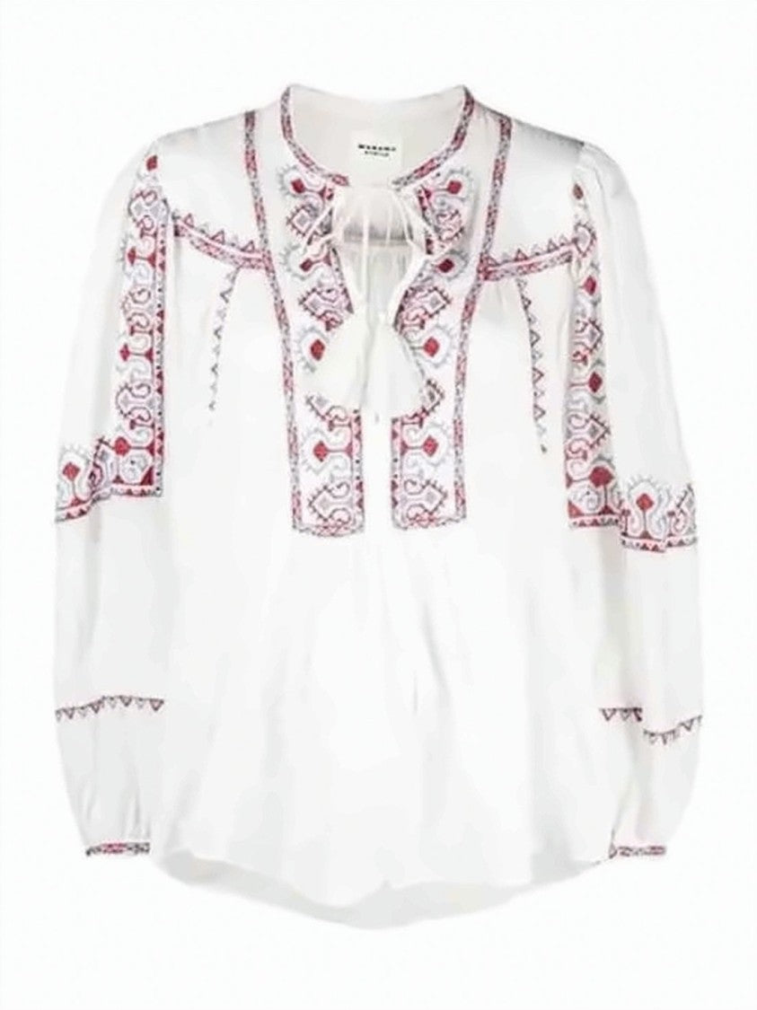Isabel Marant White Blouse With Embroidery