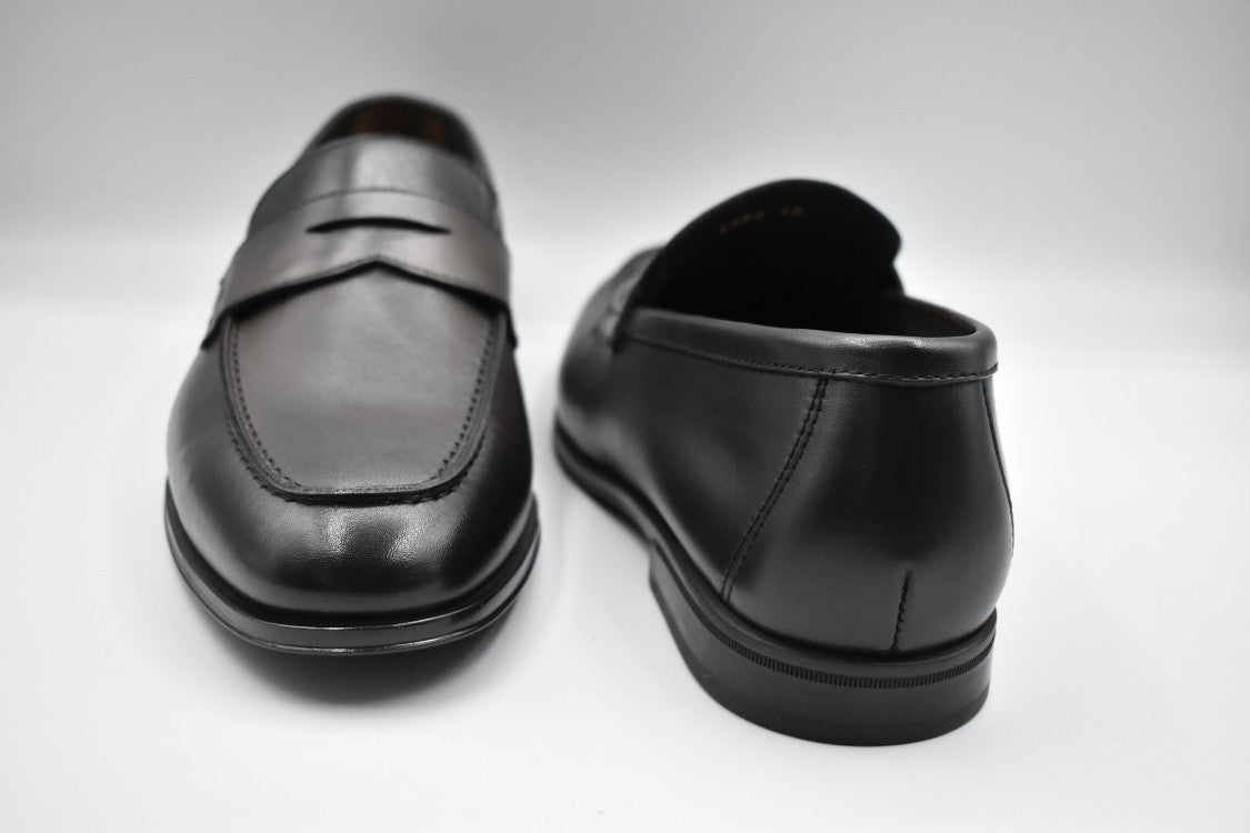 Doucal's Penny Loafers In Soft Dark Brown Leather