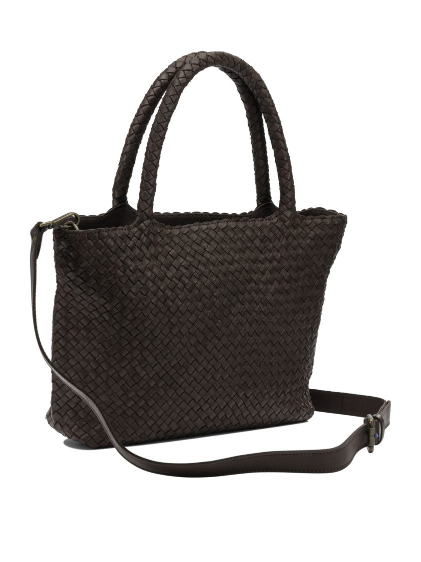 Officine Creative Woven Leather Shoulder Bag