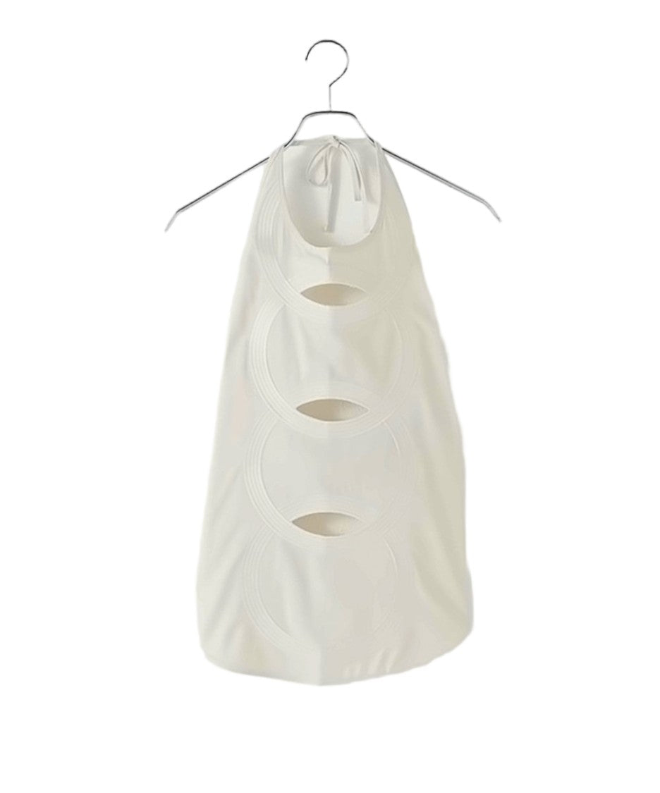 Baserange Halter Neck Sleeveless Silk Top