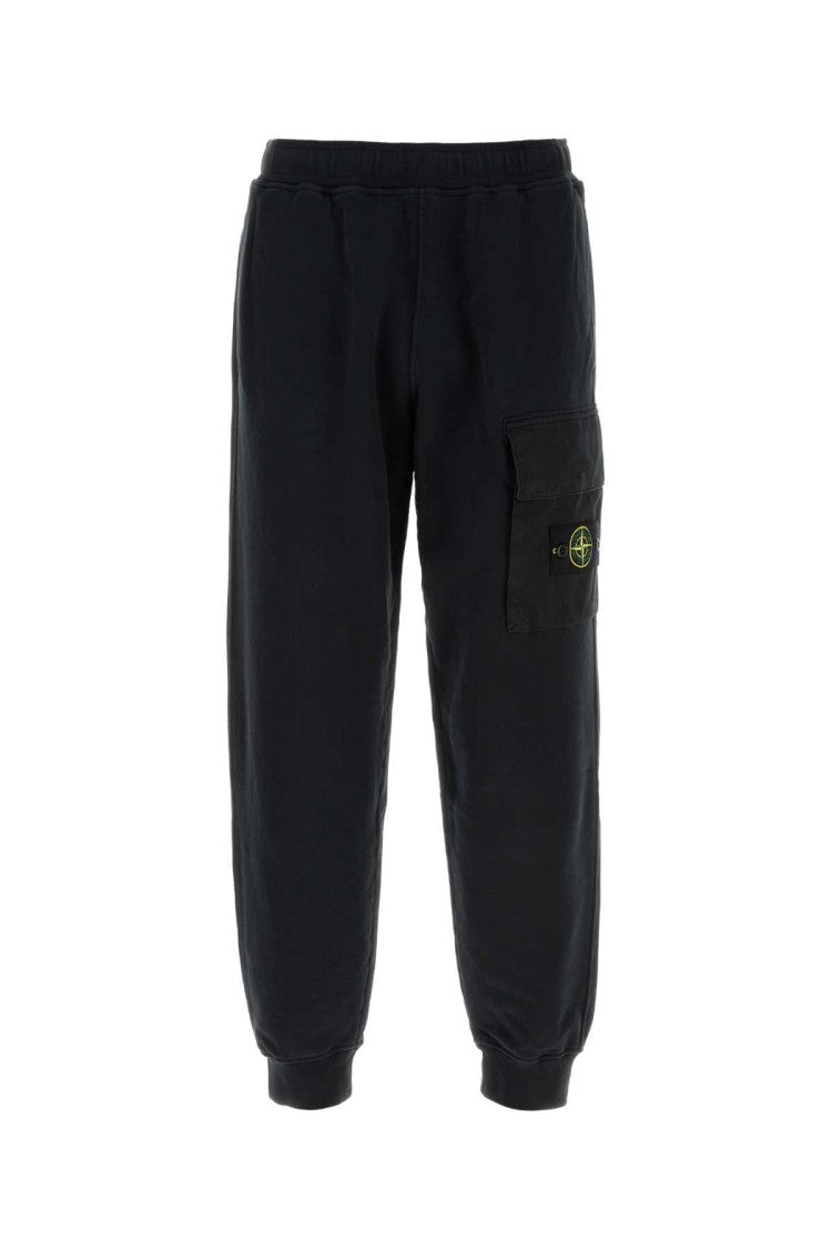 Stone Island Black Cotton Joggers
