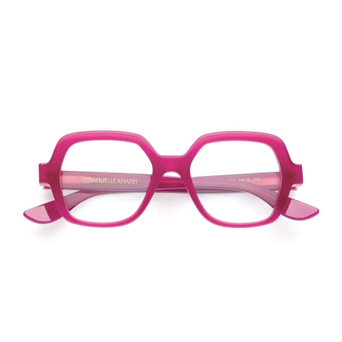 Emmanuelle Khanh Fuchsia Equinox Hexagonal Acetate Eyeglasses