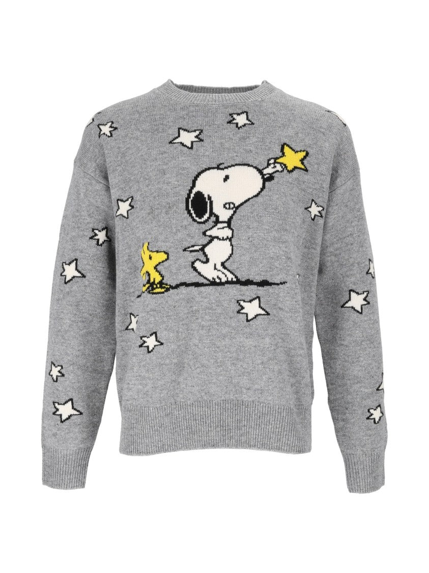 Mc2 Saint Barth Grey Tessa Peanuts Touching Stars Crewneck Sweater