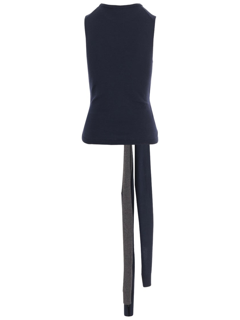 J. W. Anderson Sleeveless Navy Knit Top