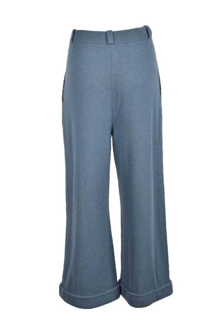 Nobili Soft Cashmere Trousers With Cuffed Hem