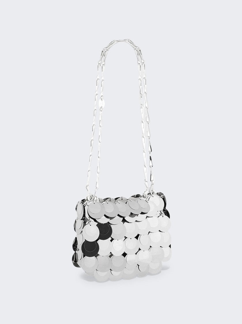 Rabanne Sparkle Discs Nano Bag Silver
