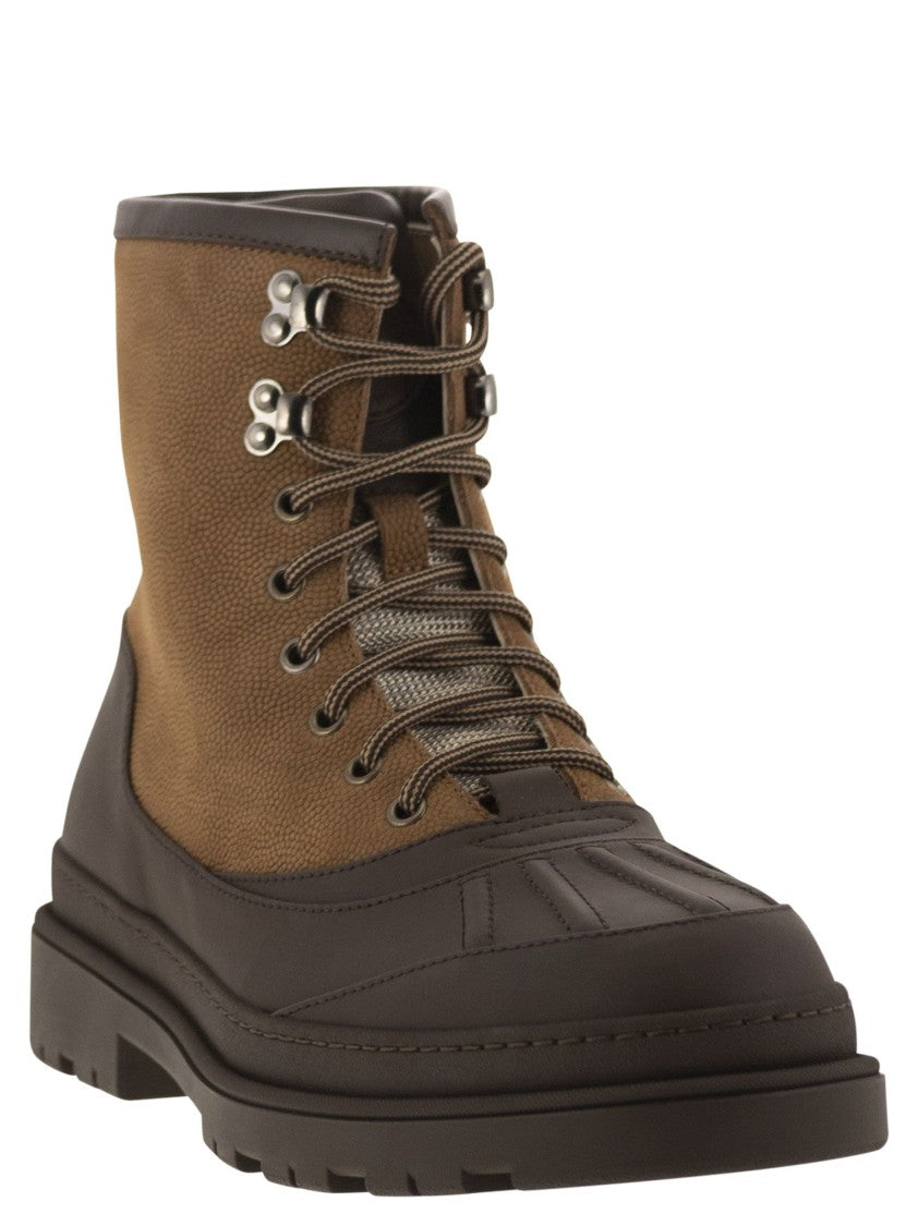 Brunello Cucinelli Duck Boot In Suede