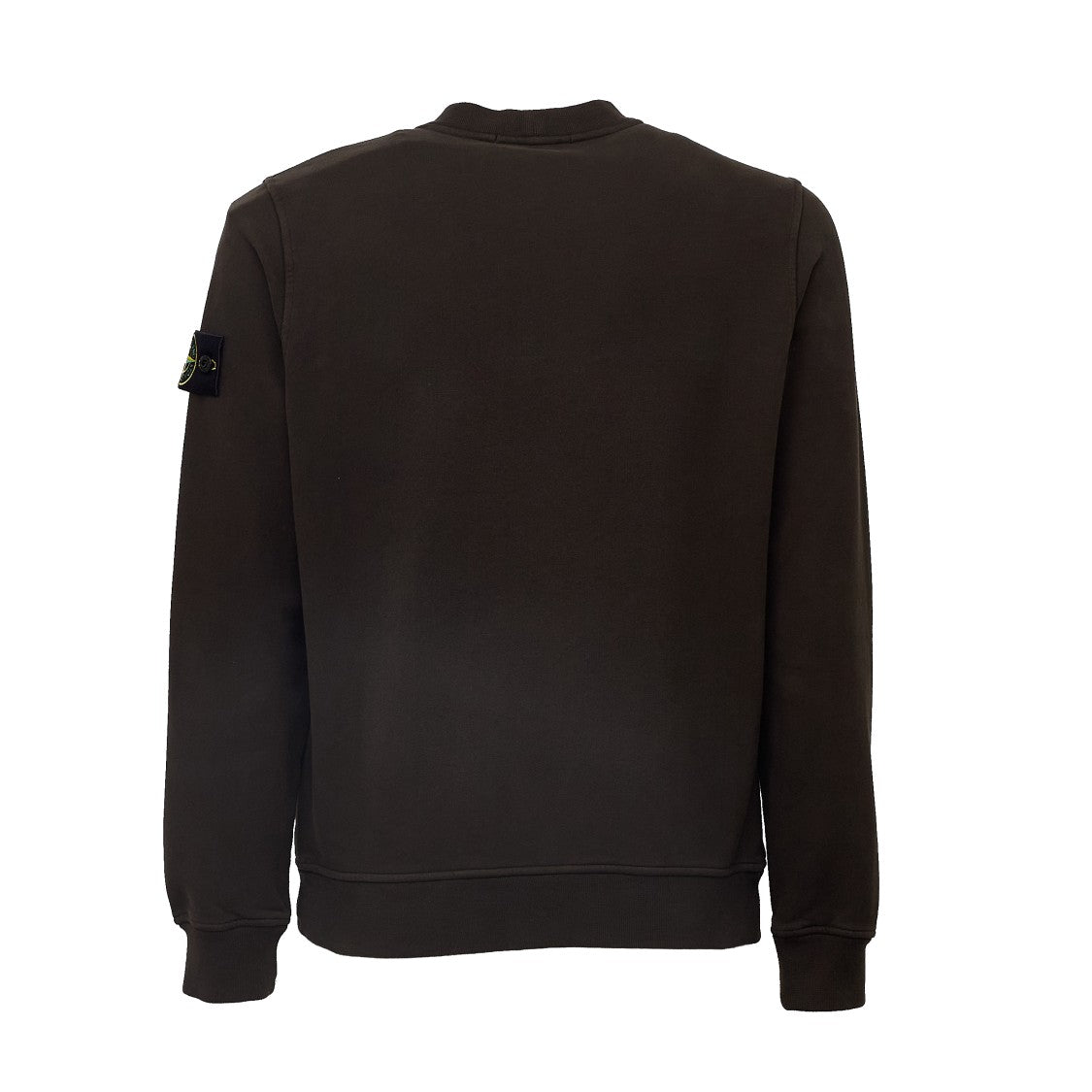 Stone Island Long-Sleeve Crewneck Sweatshirt With Ribbed Details And Chest Pocket