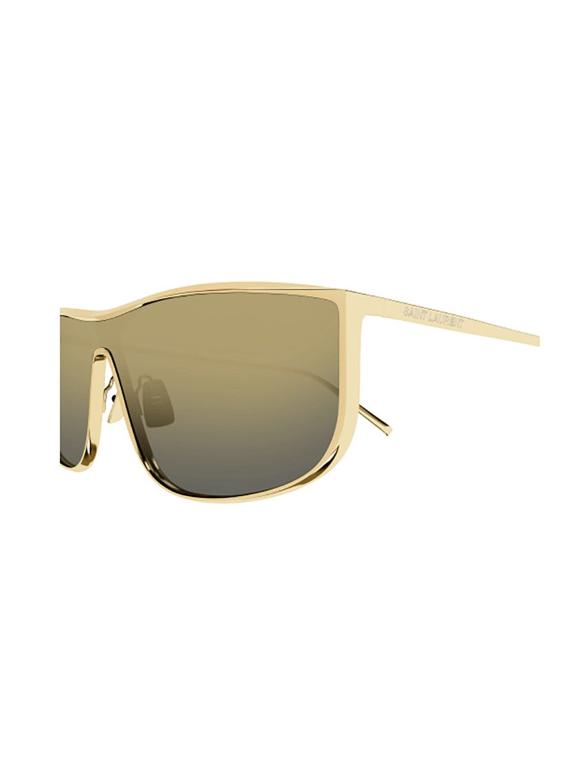 Saint Laurent Gold Sl 605 Luna Narrow Sunglasses
