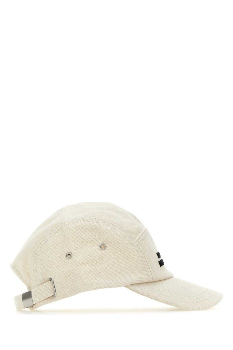 Isabel Marant Malange Ivory Cotton Tedji Baseball Cap