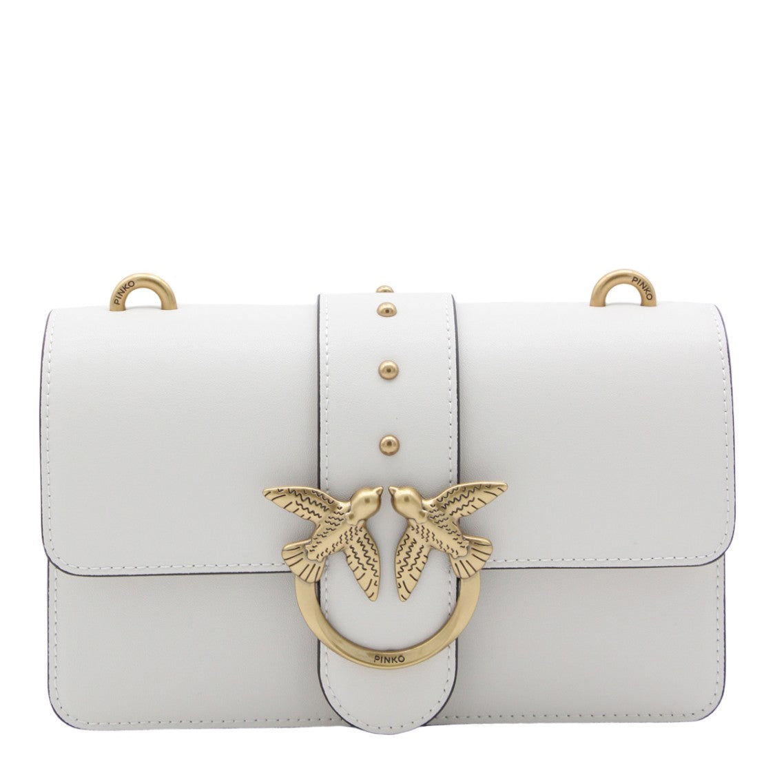 Pinko Minimalist White Bag With Structured Silhouette