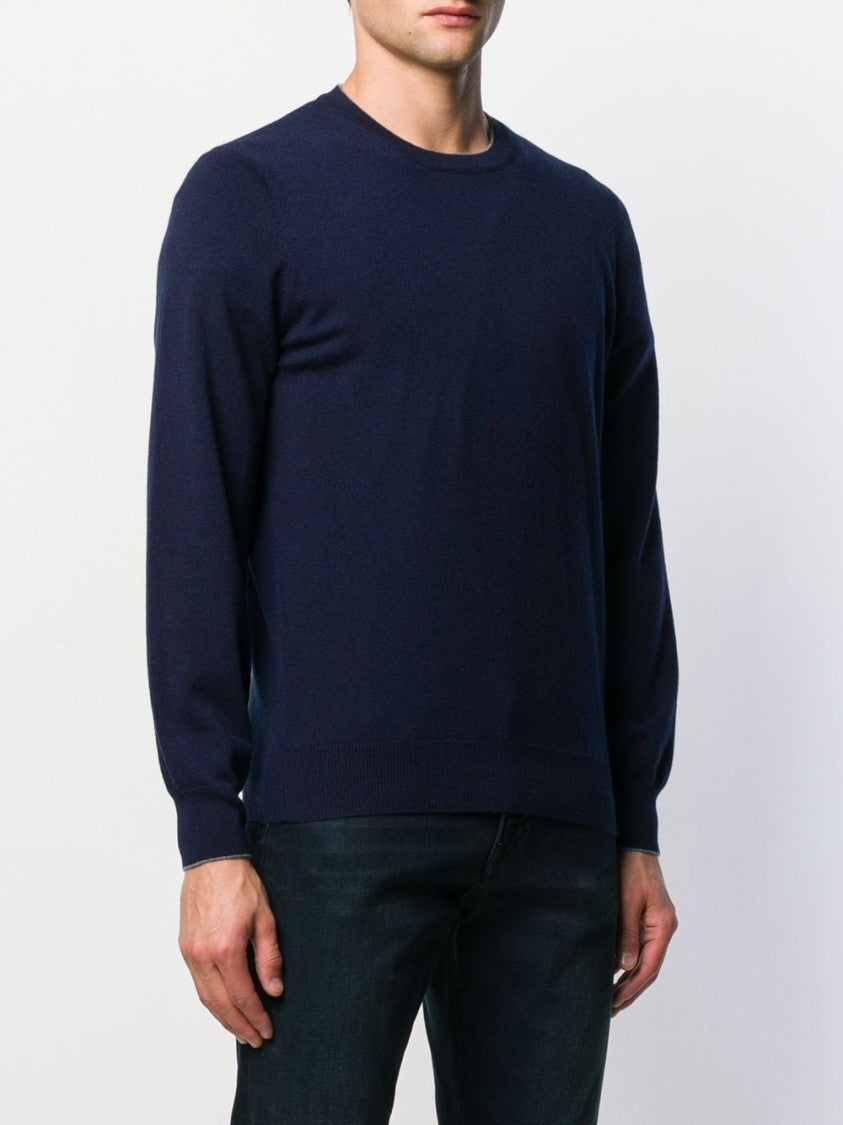 Brunello Cucinelli Blue Crewneck Sweaters