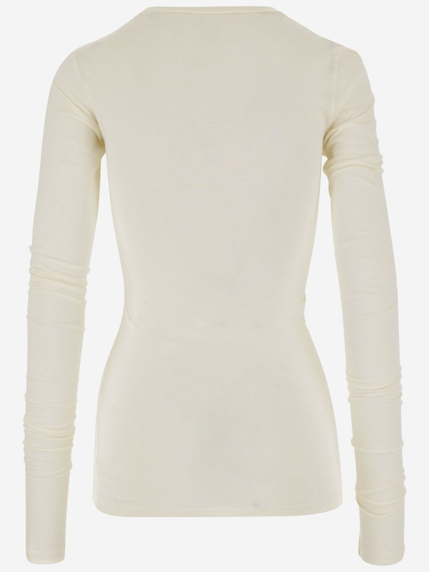 Darkpark Fitted Cotton Sweater With Crew Neck