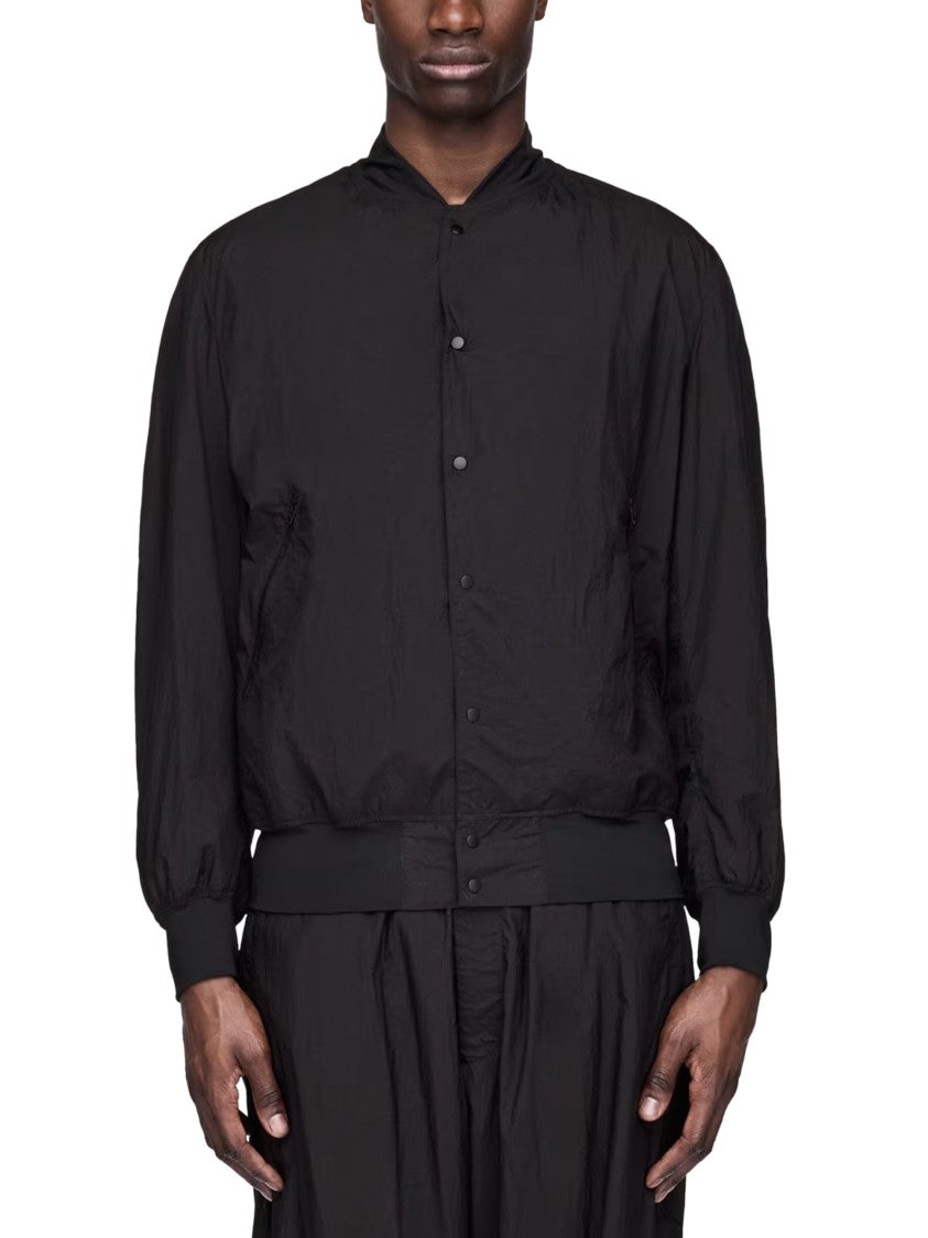 Y-3 Black College Jacket With Smooth Finish
