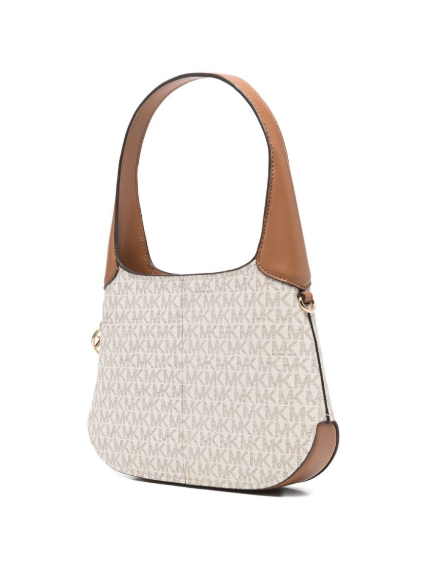 Michael Kors Structured Handbag With Beige Monogram