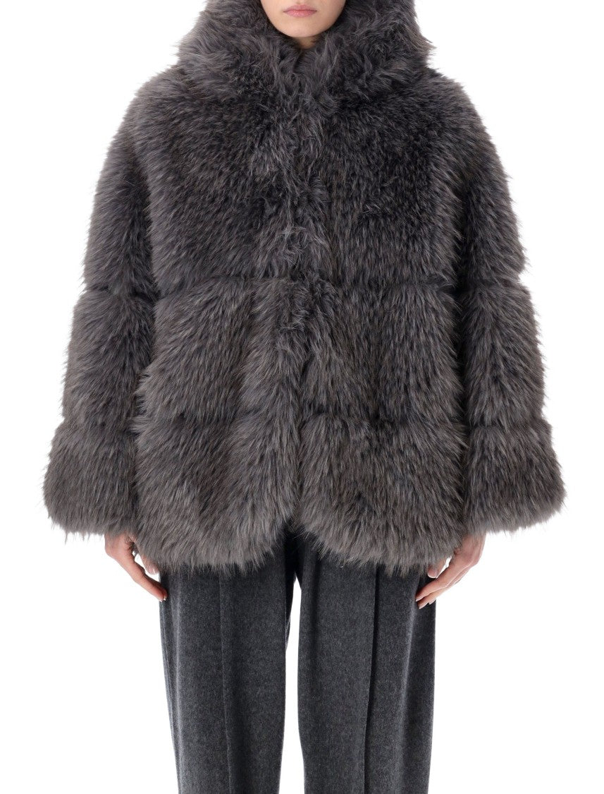 Sword Sword Faux Fur Gray Coat