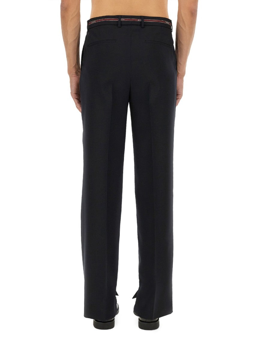 Gucci Tailored Black Wool Pants With Subtle Pockets