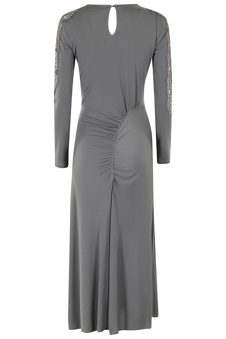 Ermanno Firenze Maxi Dress With Straight Neckline