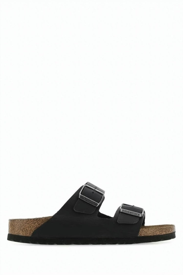 Birkenstock Double Strap Leather Slide Sandal