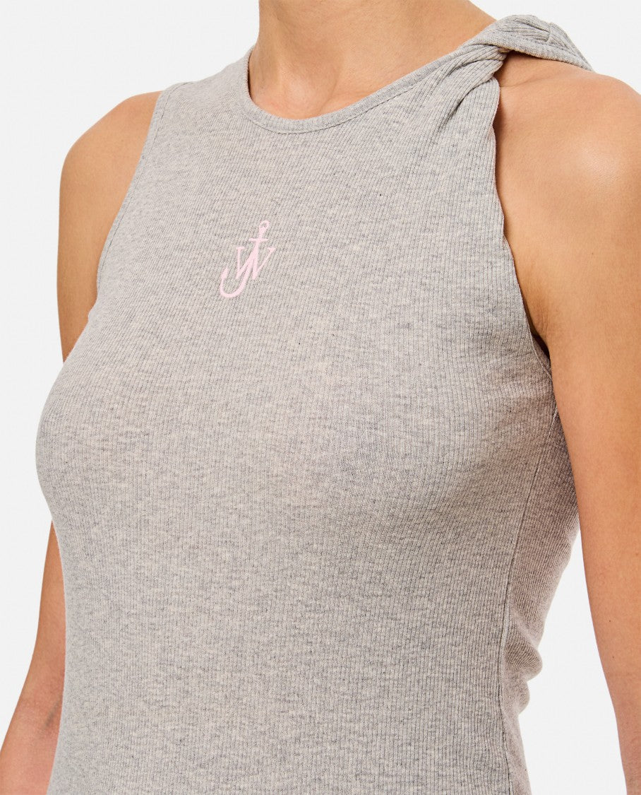 J. W. Anderson Anchor Embroidery Twisted Strap Dress