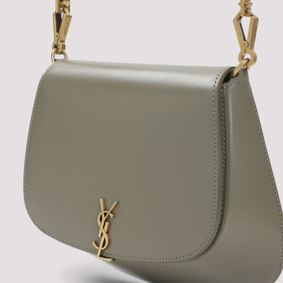 Saint Laurent Voltaire Green Leather Shoulder Bag
