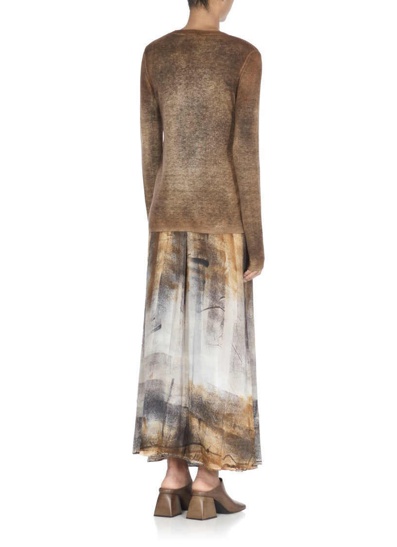 Avant Toi Gradient Textured Cashmere And Wool Sweater