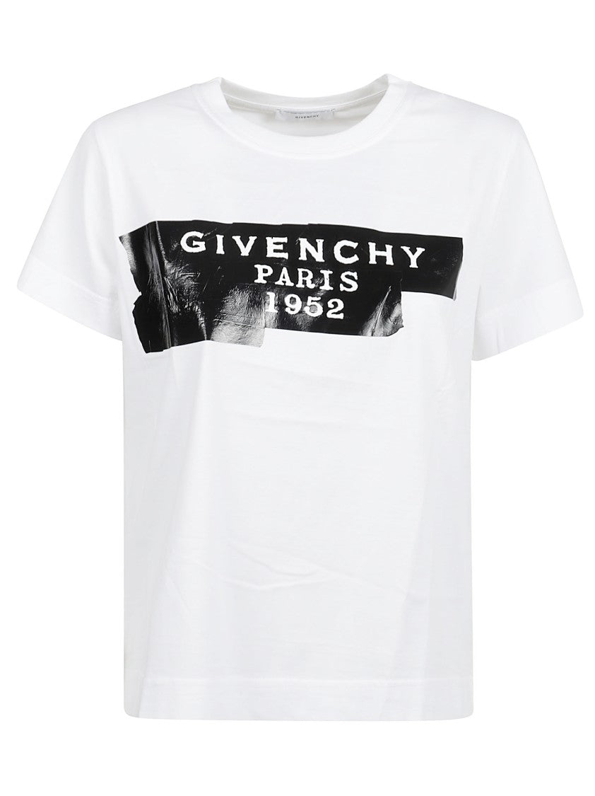 Givenchy Graphic Print Cotton T-Shirt With Round Neckline