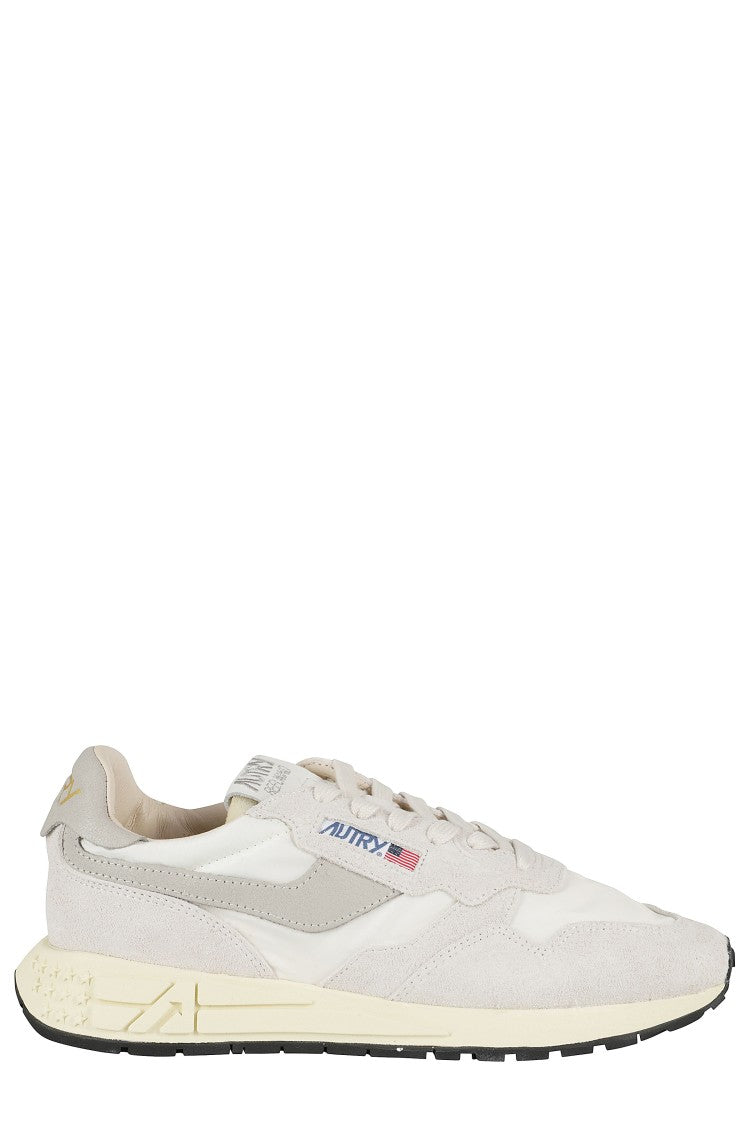 Autry Natural White Reelwind Low Embossed Logo Nylon Sneakers