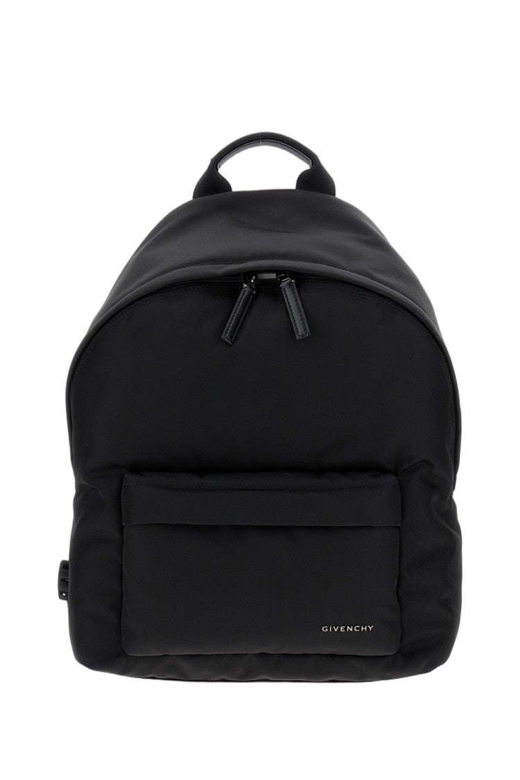 Givenchy Nylon Backpack With Leather Zipper Pulls And Metal Logo