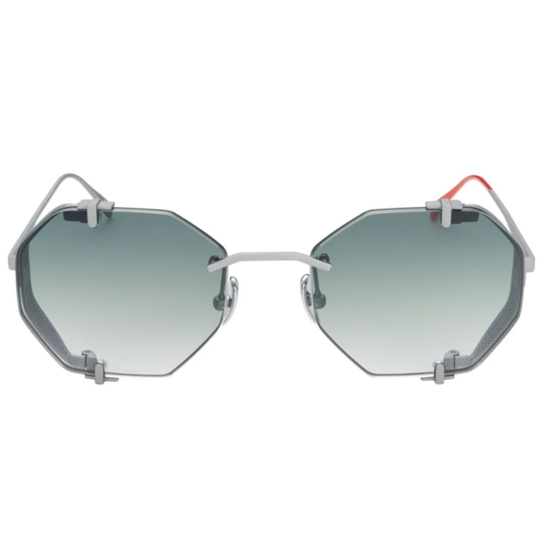 Vysen Sever Sv-3 Gradient Tint Octagonal Sunglasses With Titanium Frame