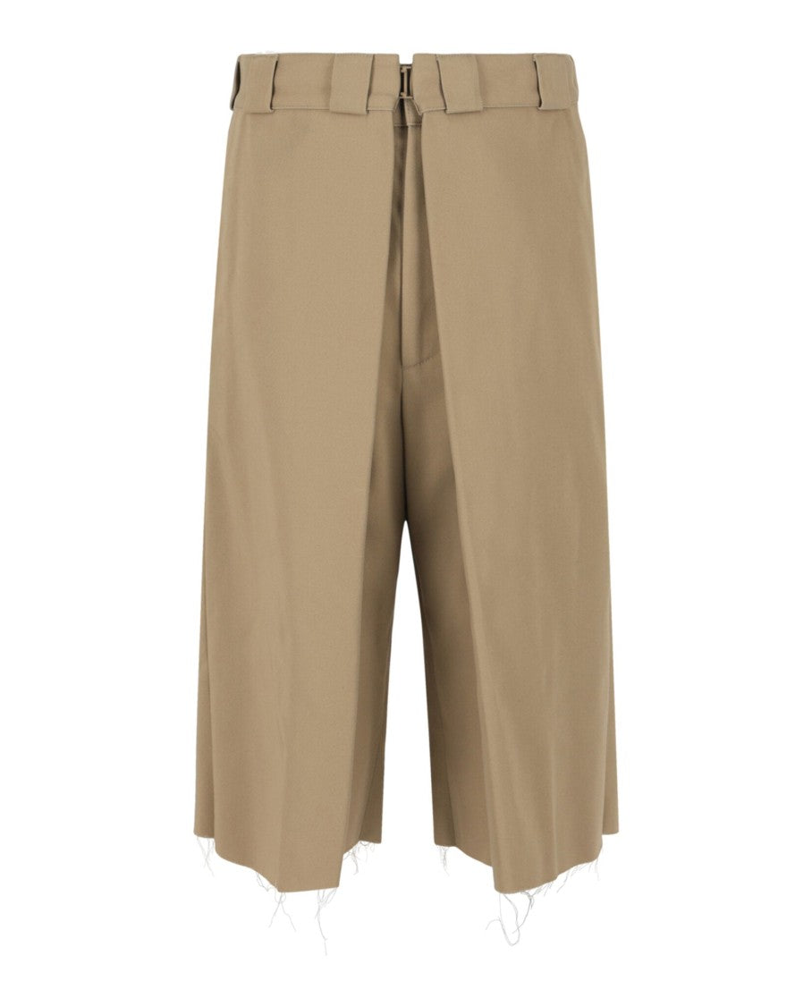 Givenchy High-Rise Brown Chino Shorts With Oversized Fit