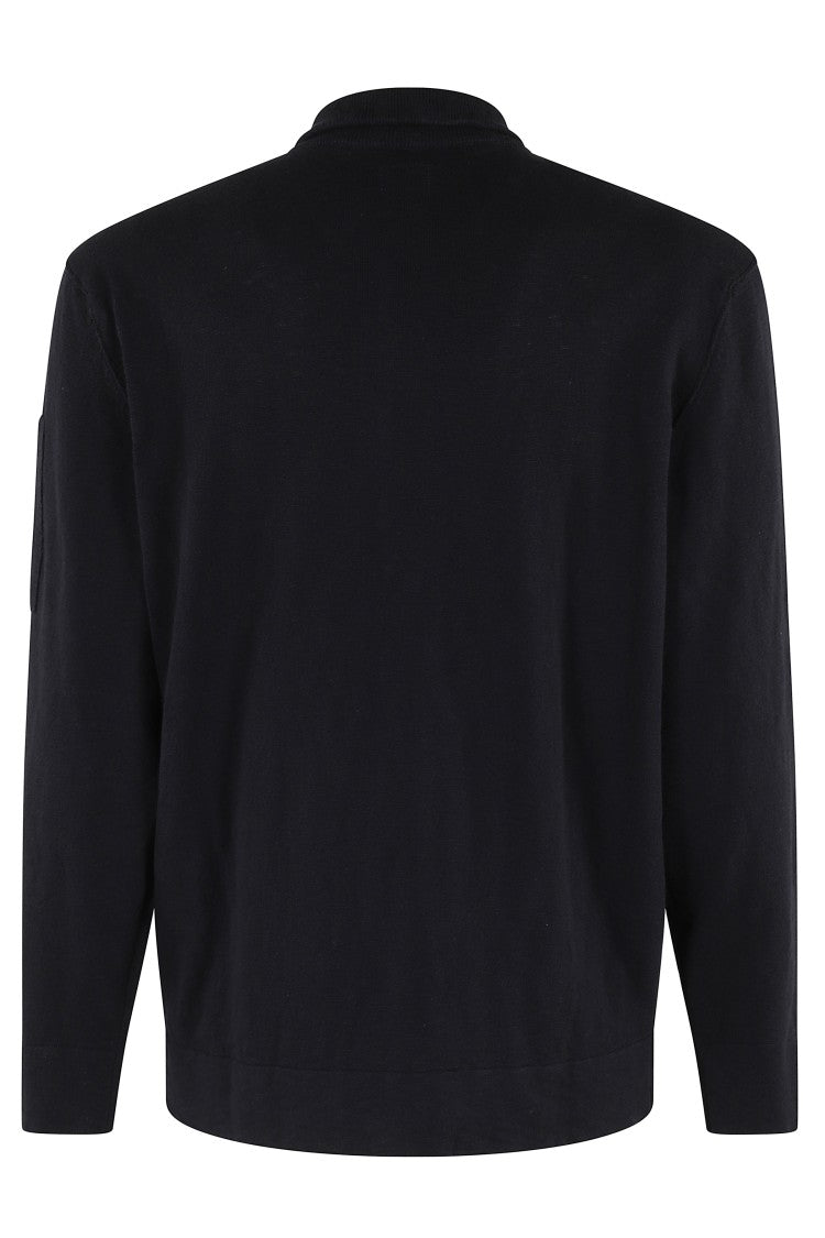 C.P. Company Half-Zip Knit Sweater With Lens Detail