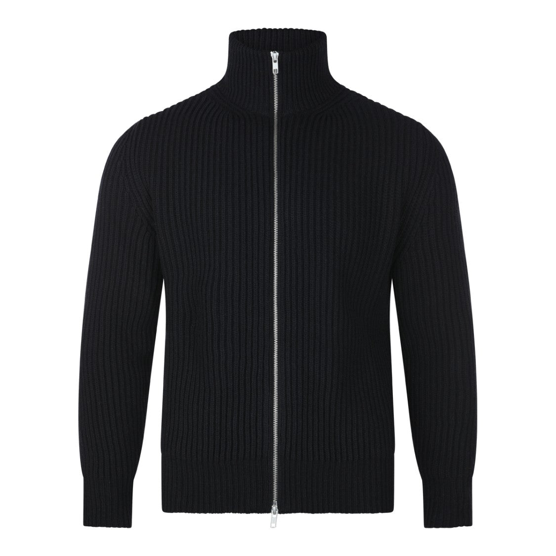 Mm6 By Maison Margiela Black Wool Zip Zip-Through Knit