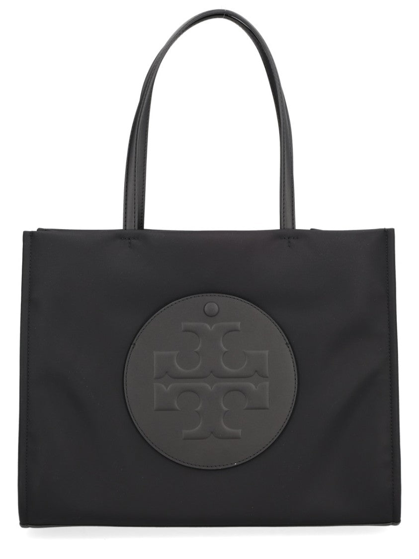 Tory Burch Neutral Ella Small Logo Patch Tote Bag