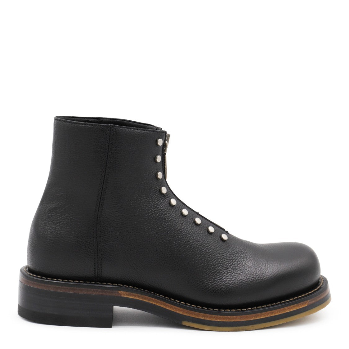 Alexander Mcqueen Black Leather Boots