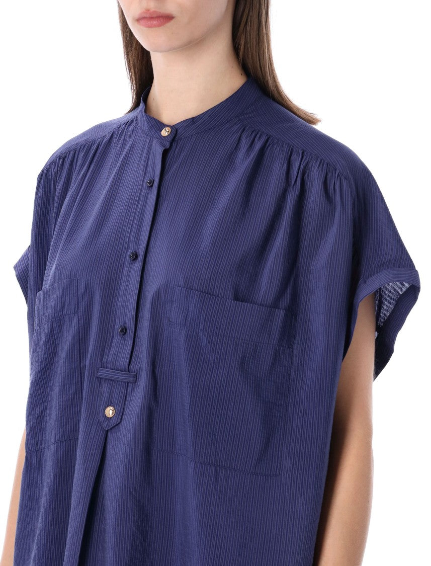 Sessùn Camille Sleeveless Jacquard Stripes Blouse