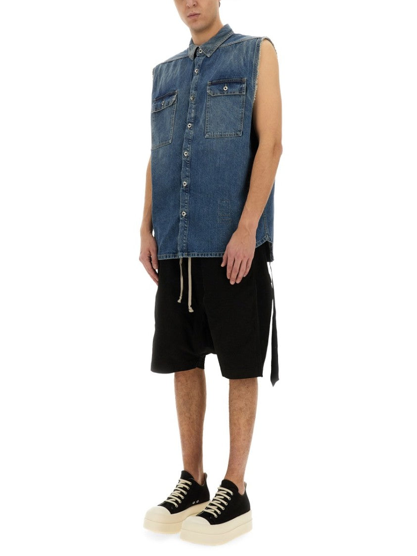 Drkshdw By Rick Owens Sleeveless Denim Outer Shirt
