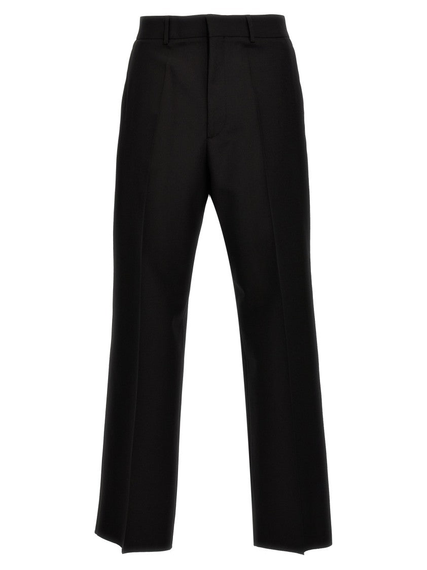 Valentino Garavani Black Wool Pants With Carrot Fit